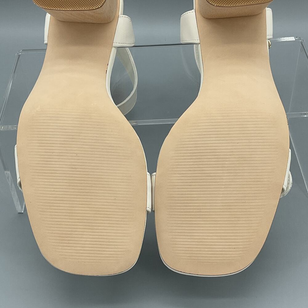 New Steve Madden Women’s Mindi Block Heel City Sandals White Size 9 - Picture 11 of 11